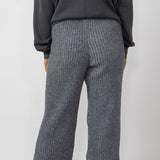 Sweater Stretch Pants for Women in Charcoal Mix