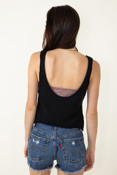 Sweater Tank Top for Women in Black