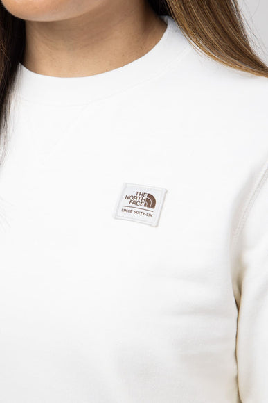 The North Face Heritage Patch Sweatshirt for Women in White Dune