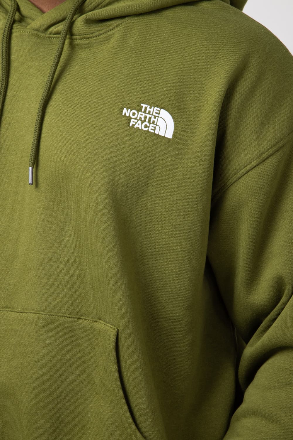 The factory North Face striped olive zip up L