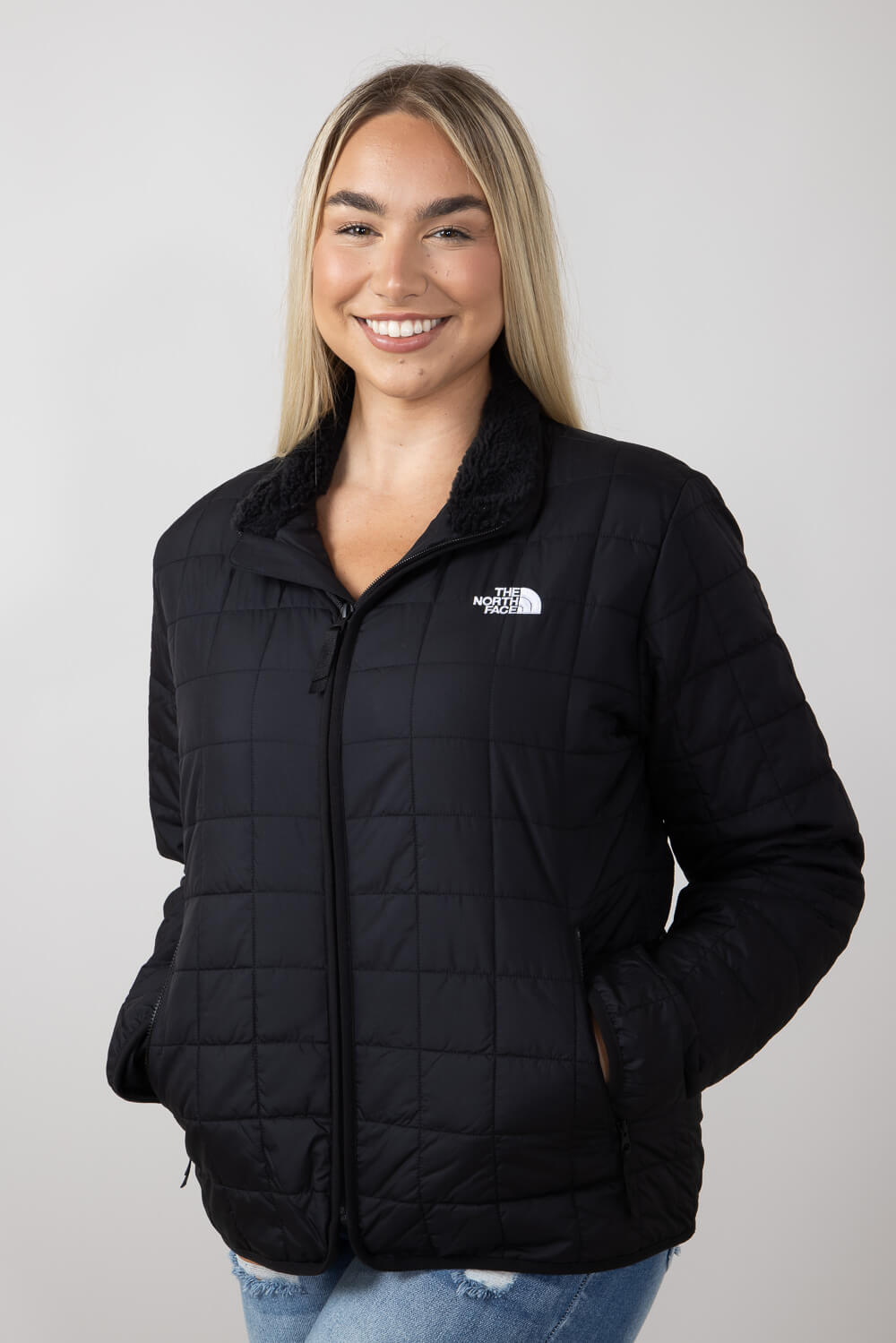 North face ladies black jacket online