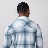 Thread & Supply Clark Shirt for Men in Cream Teal Plaid