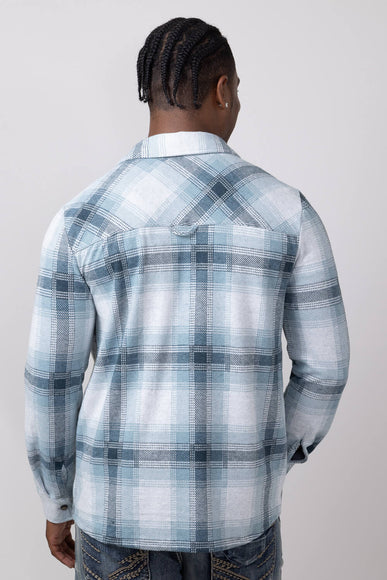 Thread & Supply Clark Shirt for Men in Cream Teal Plaid