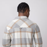 Thread & Supply Clark Shirt for Men in Grey Brown Plaid