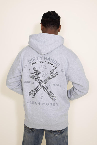 Troll Co. Twisting Wrenches Hoodie for Men in Grey