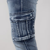 True Luck Fallon Cargo Straight Jeans for Men