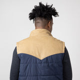 Union Work Wear Vest for Men in Navy/Tan