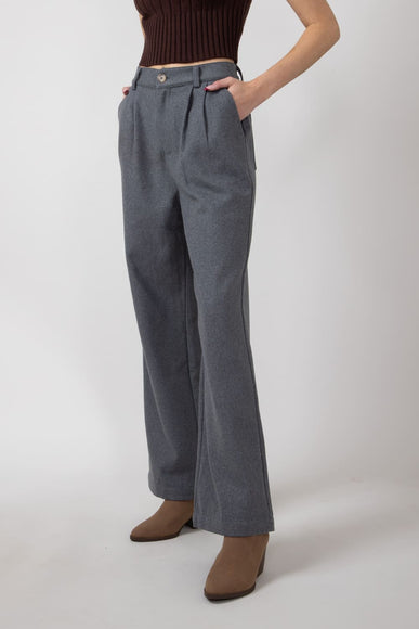 Wishlist Pleated Trouser Pants for Women in Charcoal