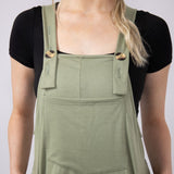 Pouch Pocket Overall Onesie Jumpsuit for Women in Sage