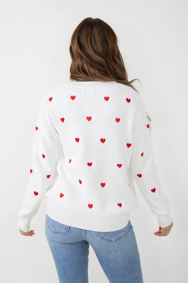 Miracle Heart Sweater for Women in White