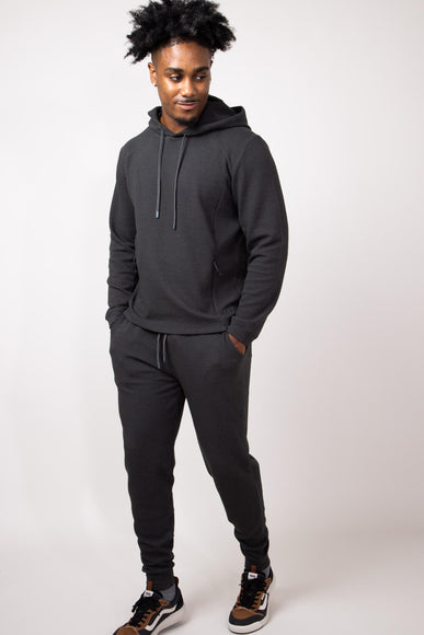 1897 Active Diamond Weave Hoodie for Men in Charcoal