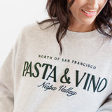 1897 Active Pasta & Vino Napa Valley Sweatshirt for Women in Grey