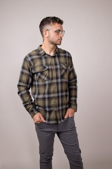 1897 Legends Plaid Flannel Shirt for Men in Olive