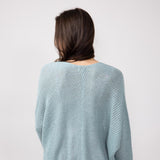 Shaker Stitch Cardigan for Women in Sea Green