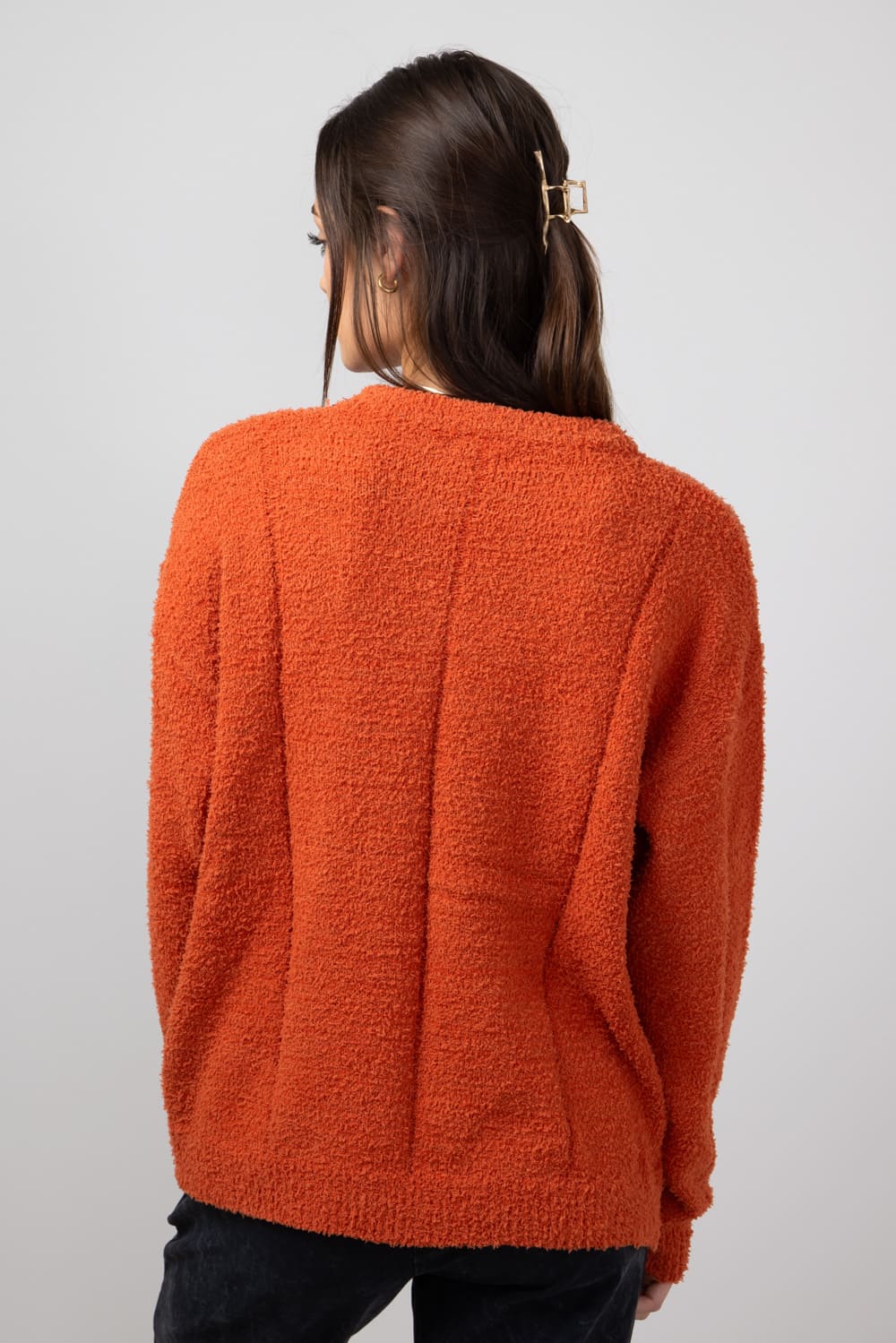 Dressbarn • Orange Knit Acrylic sold Sweater Chunky Soft Cozy Fall Pumpkin XL Comfy