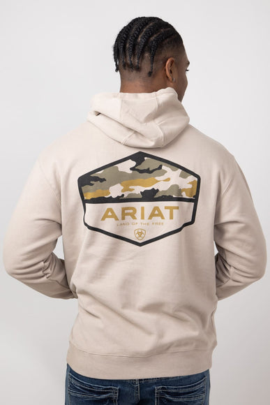 Ariat Camo Hex Hoodie for Men in Beige