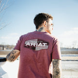 Ariat Quadrant T-Shirt for Men in Burgundy Heather Red