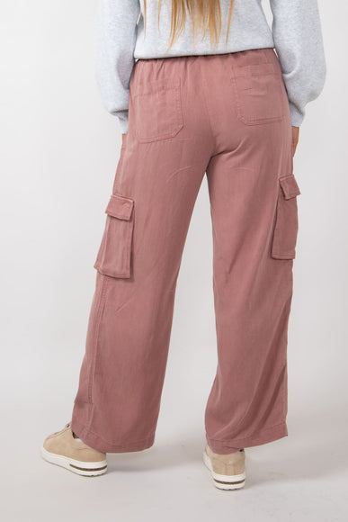 Cargo Drawstring Pants for Women in Marsala