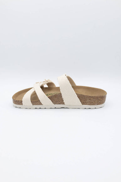 Birkenstock Franca Vegan Canvas Sandals for Women in Eggshell 