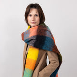 Blanket Scarf for Women in Orange