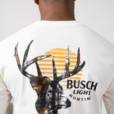 Brew City Buck Hunting Camo Long Sleeve T-Shirt for Men in Cream