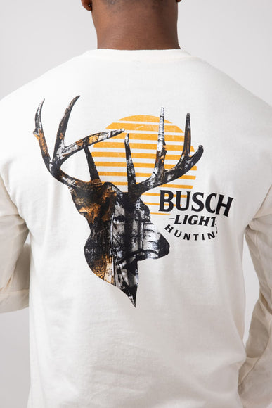 Brew City Buck Hunting Camo Long Sleeve T-Shirt for Men in Cream