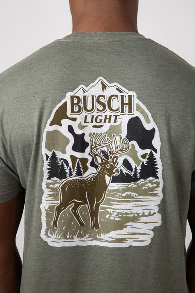 Brew City Camo Deer T-Shirt for Men in Green