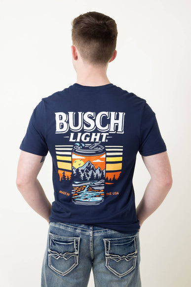 Busch Light Can T-Shirt for Men in Navy Blue