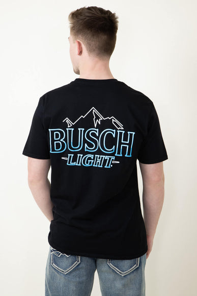 Busch Light Neon Logo T-Shirt for Men in Black