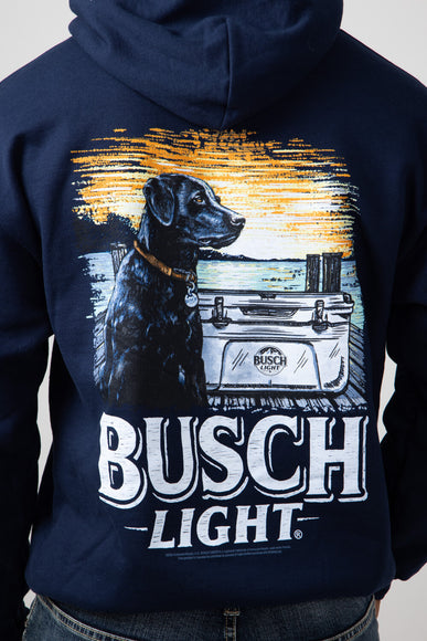 Busch Dog Cooler Hoodie for Men in Navy