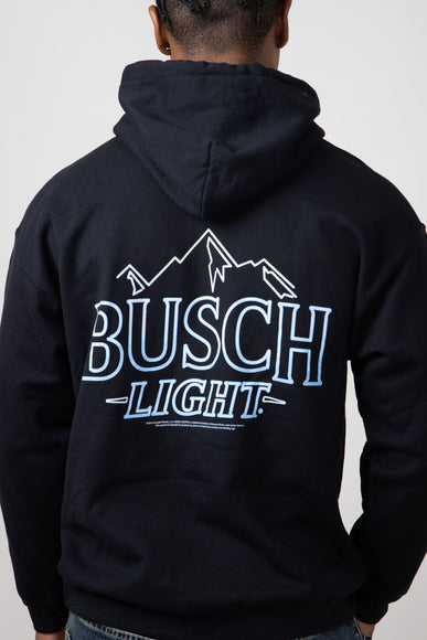 Busch Light Neon Logo Hoodie for Men in Black