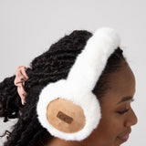 C.C. Faux Fur Earmuffs for Women in Ivory/Camel