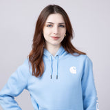 Carhartt Logo Sleeve Midweight Hoodie for Women in Sky Blue