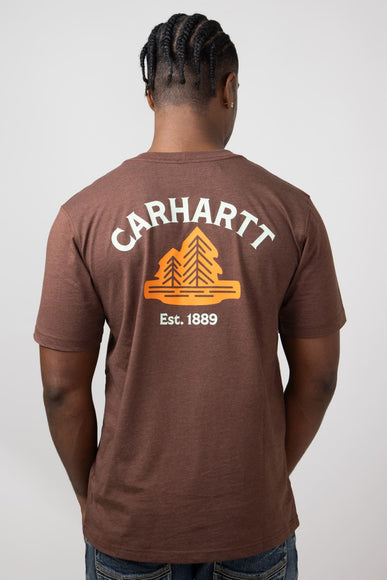 Carhartt Relaxed Fit Lightweight Pocket Tree T-Shirt for Men in Brown