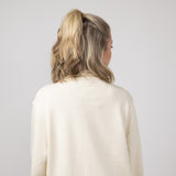 Carhartt Relaxed Fit Tencel Half Zip Sweatshirt for Women in Oat Milk