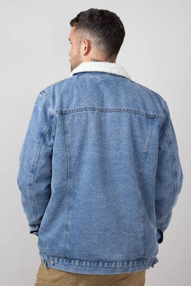 Denim Sherpa Lined Trucker Jacket for Men