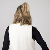 Embroidered Vest for Women in Cream