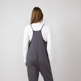 French Terry Onesie Jumpsuit for Women in Charcoal