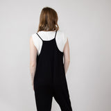  French Terry Onesie Jumpsuit for Women in Black 