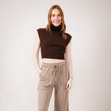 Wide Leg Soft Lounge Pants for Women in Mocha