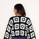 Glik's Granny Square Crochet Cropped Cardigan