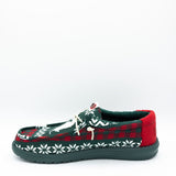 HEYDUDE Men’s Wally Holiday Cheers Shoes in Ugly Sweater Green