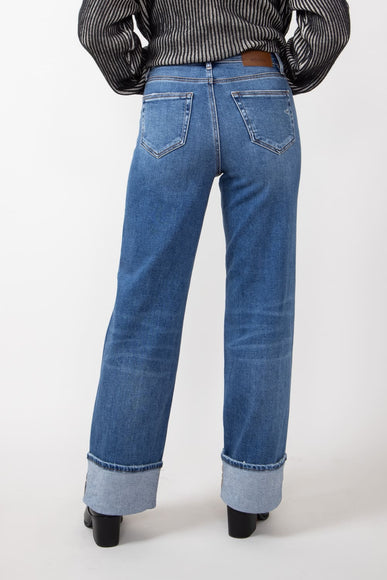 Hidden High Rise Cuffed Dad Jeans for Women