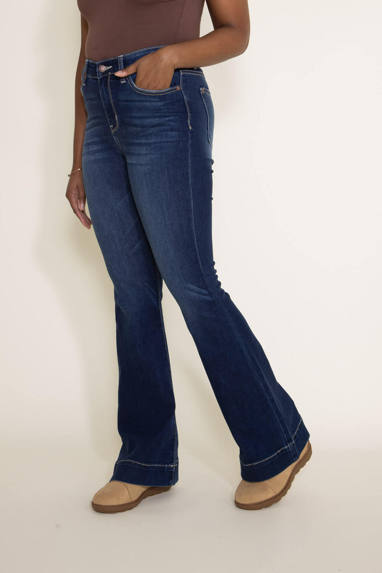 Judy Blue High Rise Trouser Flare Jeans for Women | 82395REG – Glik's