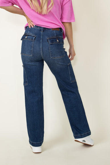 Judy Blue High Rise Wide Leg Cargo Jeans for Women