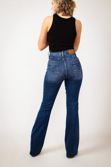 Judy Blue Embroidered Back Pocket Long Bootcut Jeans for Women