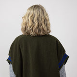 Sherpa Vest for Women in Olive 