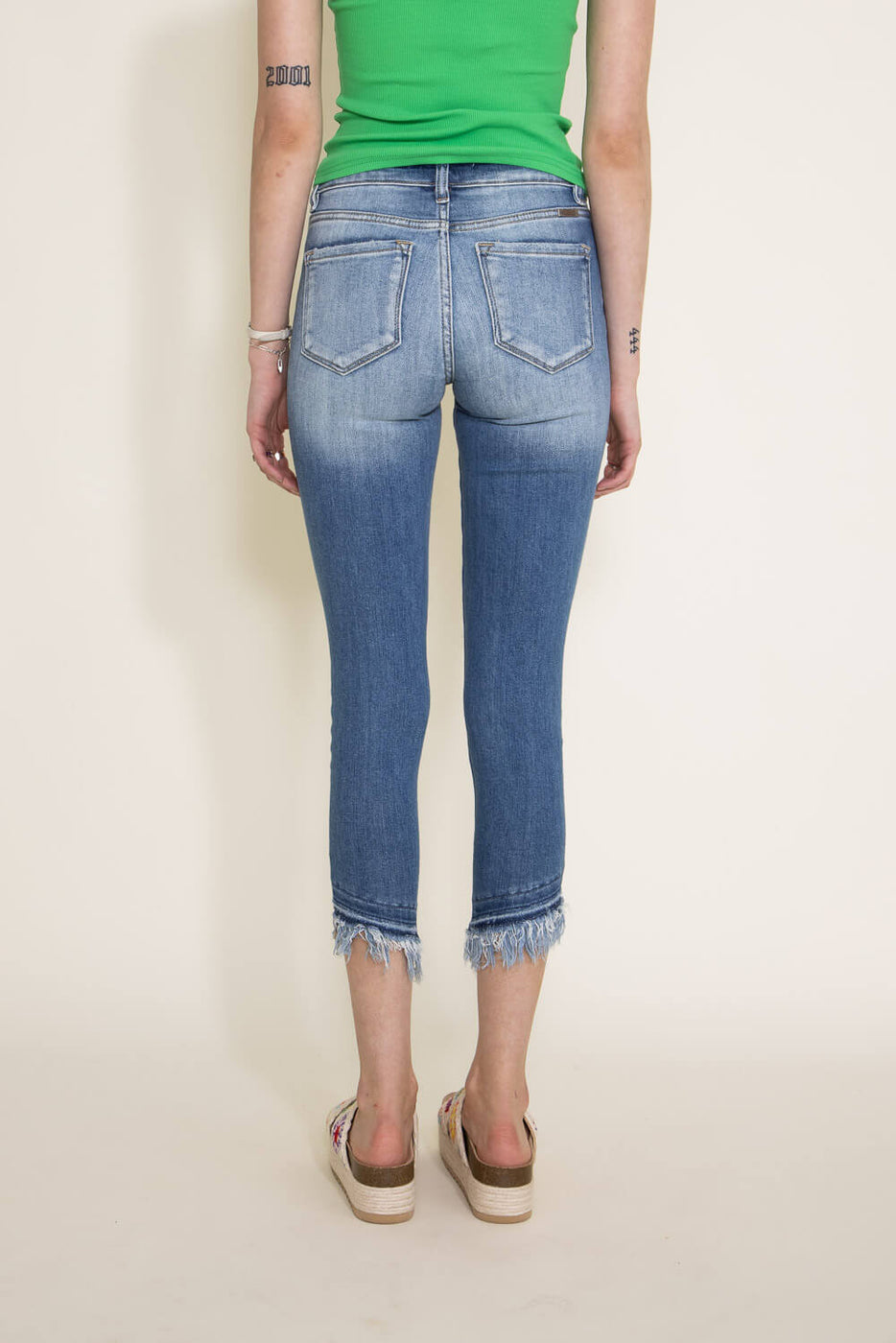 Fringe bottom deals skinny jeans