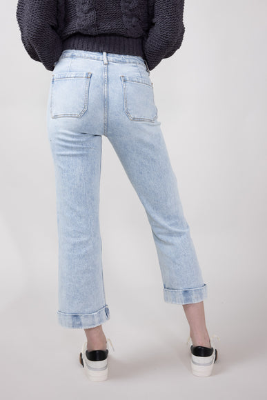 KanCan Mid Rise Cropped Flare Jeans for Women