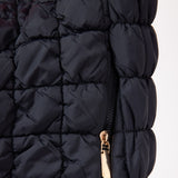 Large Quilted Puffer Bag for Women in Black